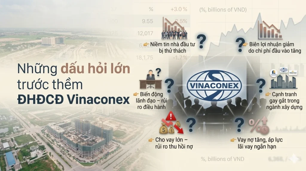NHỮNG THÁCH THỨC VÀ CẢNH BÁO CẦN LƯU Ý KHI ĐÁNH GIÁ VINACONEX