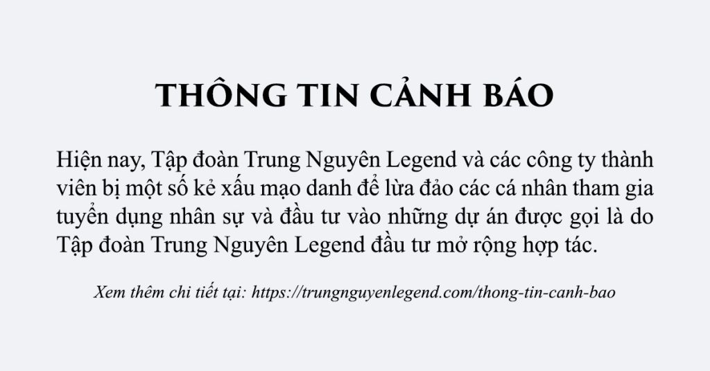 Trung Nguyên Legend lừa đảo?